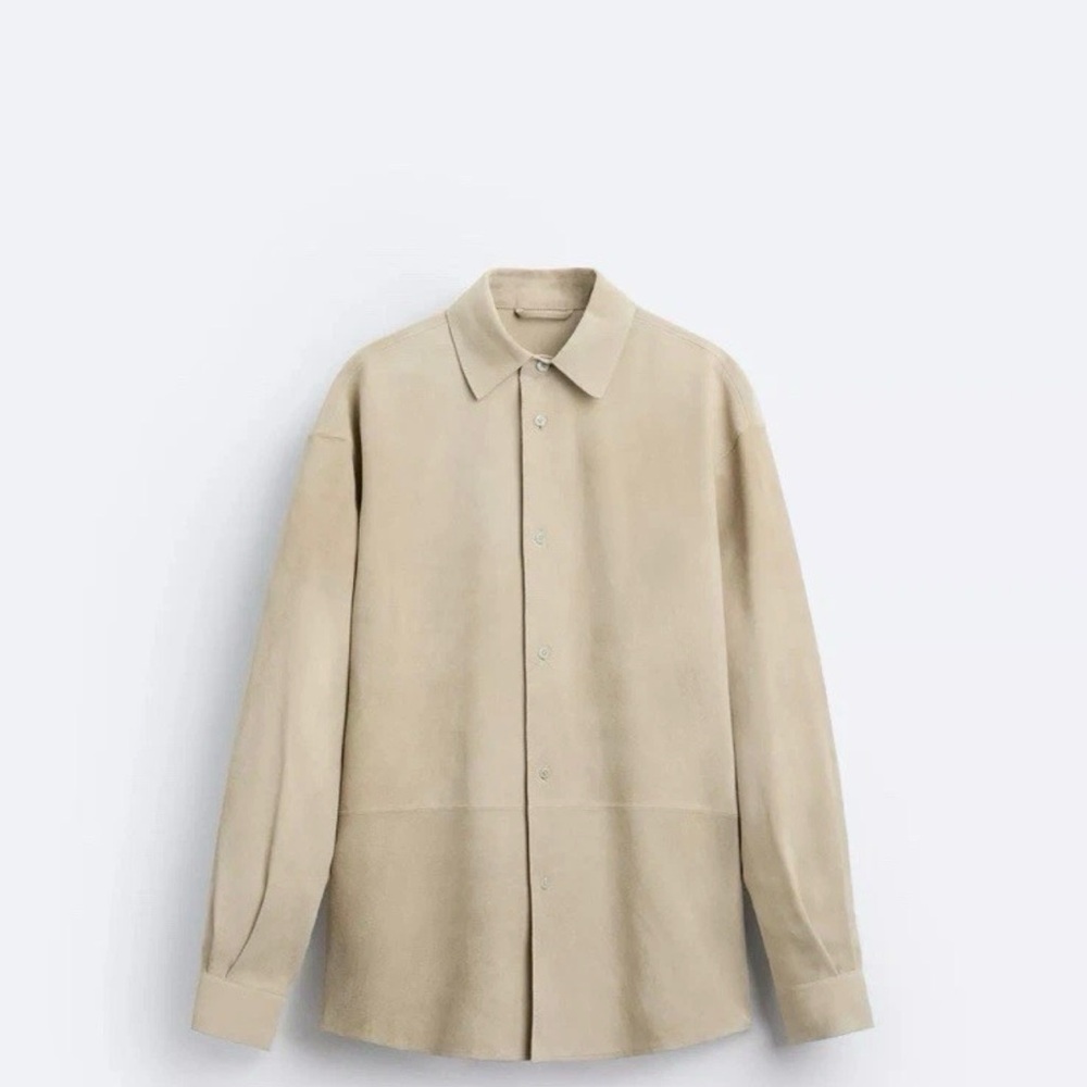 Zara Suede Leather Overshirt